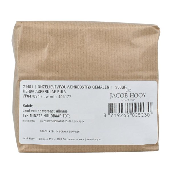 Jacob Hooy Onzelievevrouwenbedstro gemalen (250 Gram)