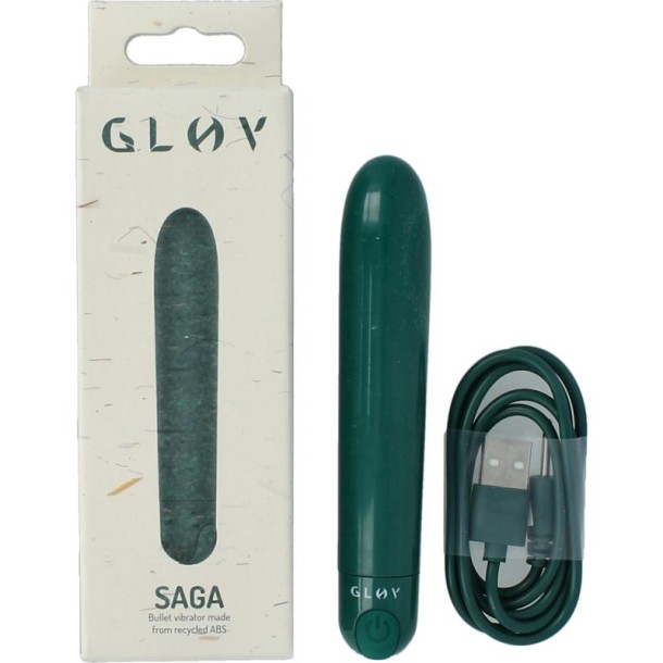 Glov Saga eco bullet vibrator groen (1 Stuks)