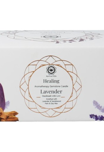 Green Tree Gemstone candle healing lavender (70 Gram)