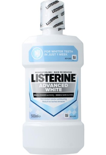 Listerine Mondwater advanced white mild (500 Milliliter)