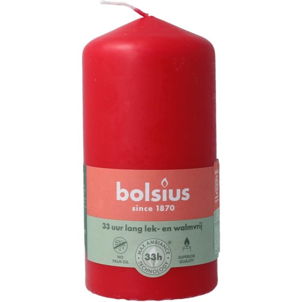 Bolsius Stompkaars 120-58 delicate red (1 Stuks)