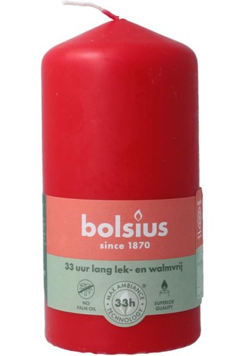 Bolsius Stompkaars 120-58 delicate red (1 Stuks)