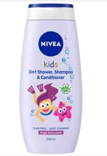 NIVEA Kids 3in1 Douchegel Shampoo & Conditioner Magic Berry Geur 250ML