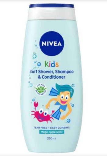 NIVEA Kids 3in1 Douchegel Shampoo & Conditioner Magic Apple Geur 250ML