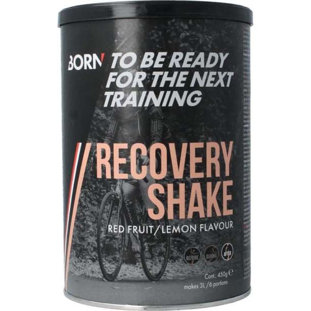 Born Recovery shake red fruit/lemon can (450 Gram)