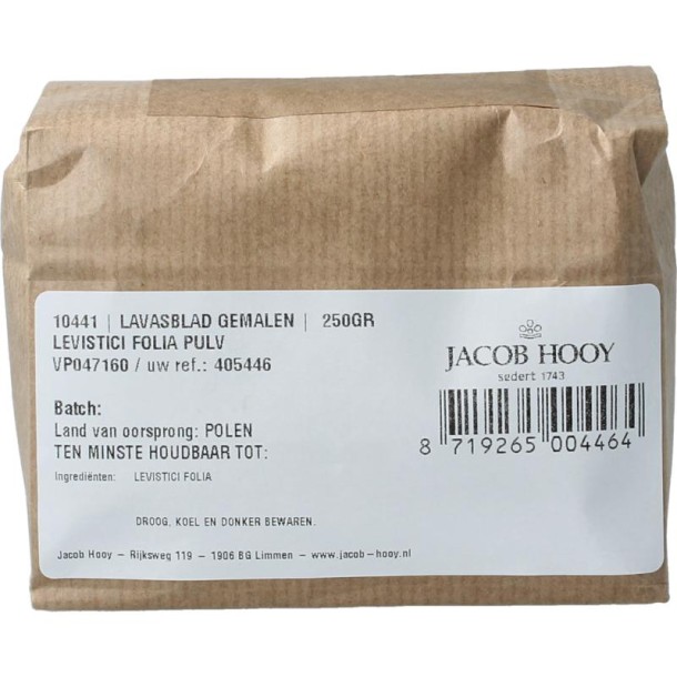 Jacob Hooy Lavasblad gemalen (250 Gram)