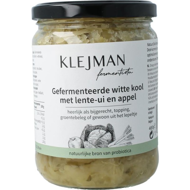 Klejman Gefermenteerde witte kool met lente-ui en appel (480 Gram)