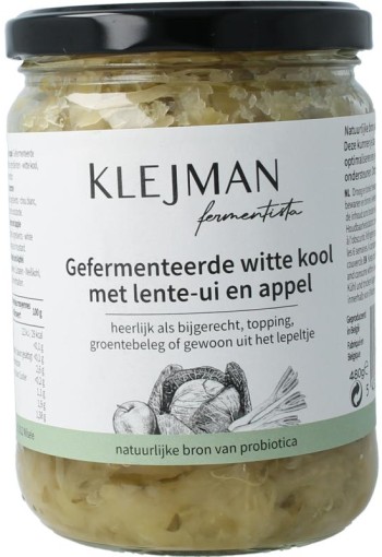 Klejman Gefermenteerde witte kool met lente-ui en appel (480 Gram)