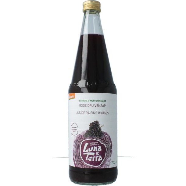 Luna E Terra Druivensap rood bio (700 Milliliter)