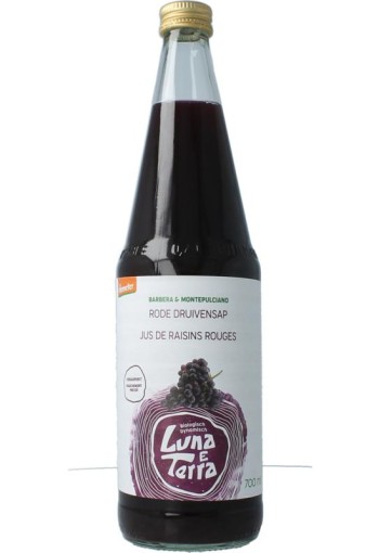 Luna E Terra Druivensap rood bio (700 Milliliter)