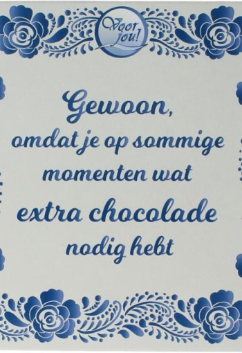 Voor Jou! Wensreep Delftsblauw gewoon omdat (90 Gram)