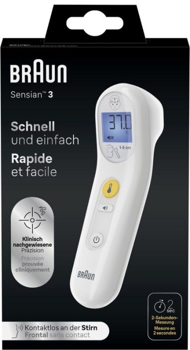 Braun Voorhoofdthermometer Sensian 3 BNT050 (1 Stuks)