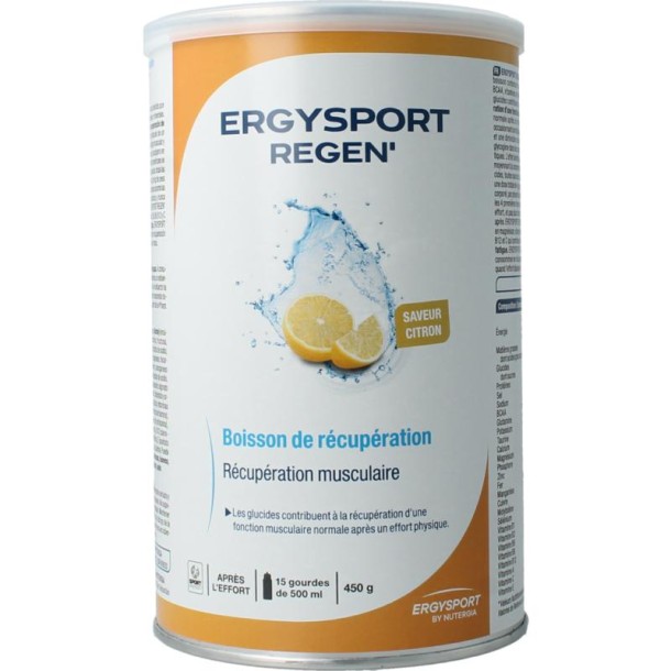 Nutergia Ergysport regen citroen (450 Gram)