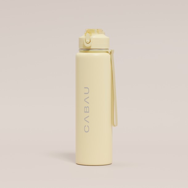 Cabau Lifestyle Bloom Bottle Stainless Steel Butter Yellow