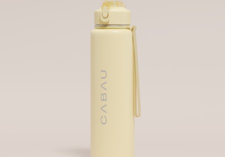 Cabau Lifestyle Bloom Bottle Stainless Steel Butter Yellow