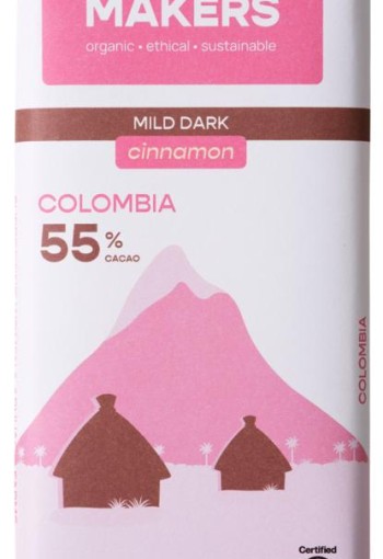 Chocolatemakers Pure joy 55% puur met kaneel bio (80 Gram)