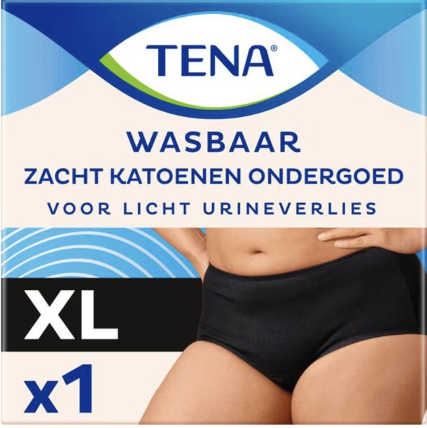 Tena wasbaar ondergoed zwart XL