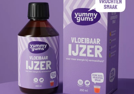 Yummygums Vloeibaar Ijzer - suikervrij - 250ml