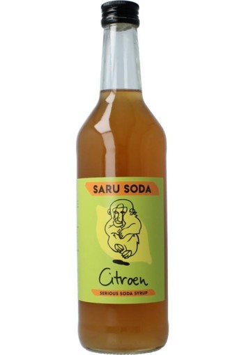 Saru Soda Siroop citroen bio demeter (500 Milliliter)