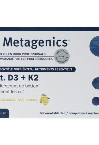 Metagenics Vitamine D3 +K2 NFD (56 Kauwtabletten)