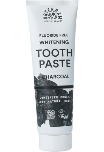 Urtekram Tandpasta actieve kool bio (75 Milliliter)