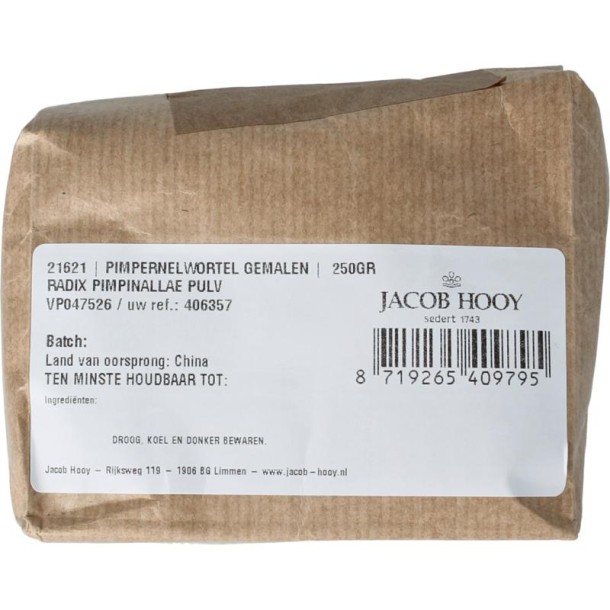 Jacob Hooy Pimpernelwortel gemalen (250 Gram)