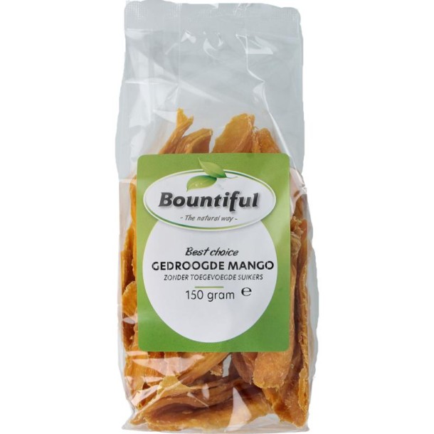 Bountiful Mango gedroogd zonder toegevoegde suikers (150 Gram)