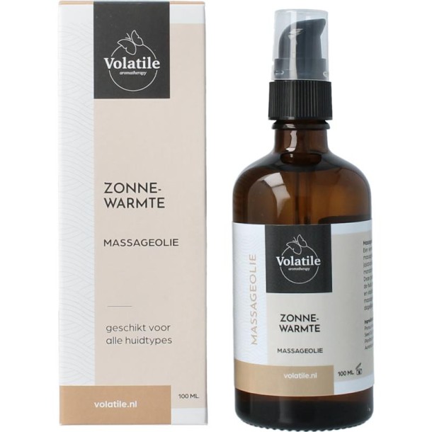 Volatile Massageolie zonnewarmte glas met pomp (100 Milliliter)