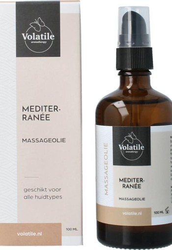 Volatile Massageolie mediterranee glas met pomp (100 Milliliter)
