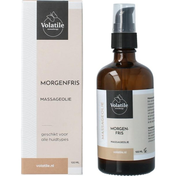 Volatile Massageolie morgenfris glas met pomp (100 Milliliter)