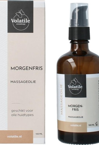 Volatile Massageolie morgenfris glas met pomp (100 Milliliter)