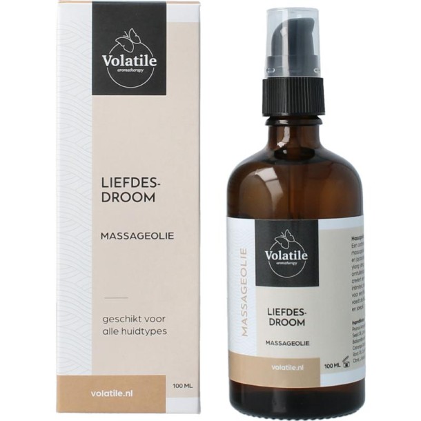 Volatile Massageolie liefdesdroom glas met pomp (100 Milliliter)