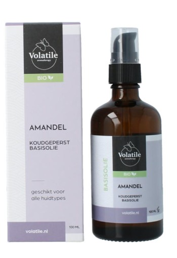 Volatile Amandel koudgeperst basisolie bio glazen fles (100 Milliliter)