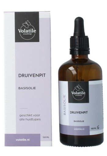 Volatile Druivenpit basisolie glazen fles (100 Milliliter)