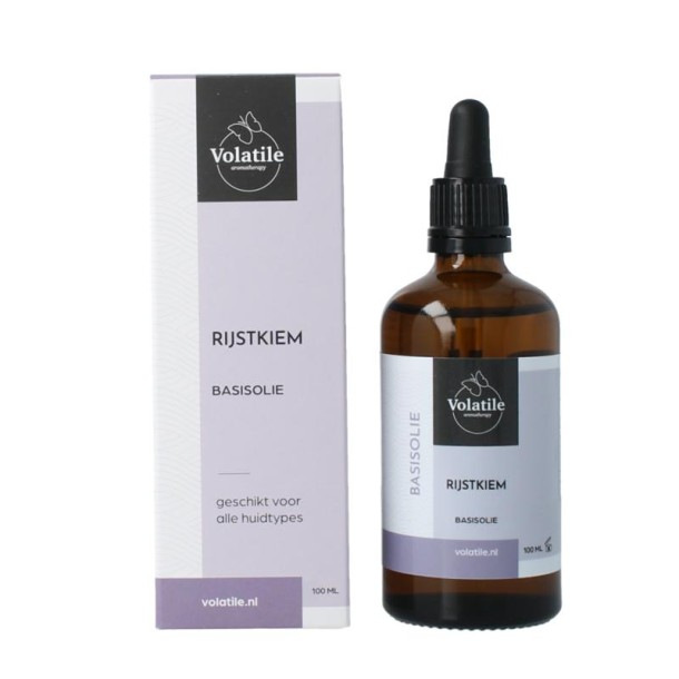 Volatile Rijstkiem basisolie glazen fles (100 Milliliter)