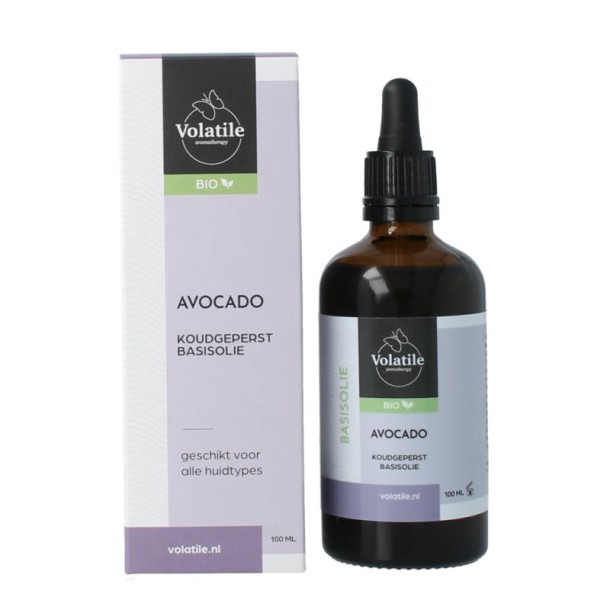 Volatile Avocado koudgeperst basisolie bio glazen fles (100 Milliliter)