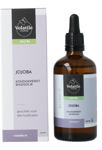 Volatile Jojoba koudgeperst basisolie bio glazen fles (100 Milliliter)