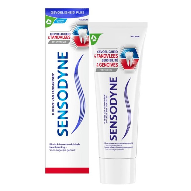 Sensodyne Tandpasta gevoeligheid & tandvlees whitening (75 Milliliter)