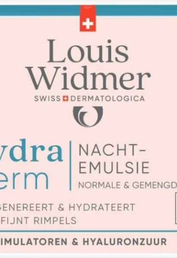 Louis Widmer Hydraderm Nachtemulsie Zonder Parfum 50ML