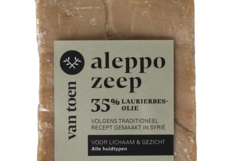 Van Toen Aleppo zeep 35% laurierbesolie (190 Gram)
