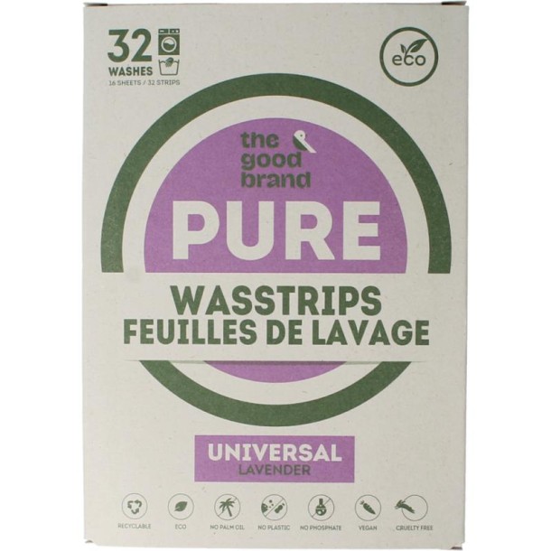 The Good Brand Wasstrips lavender (32 Stuks)