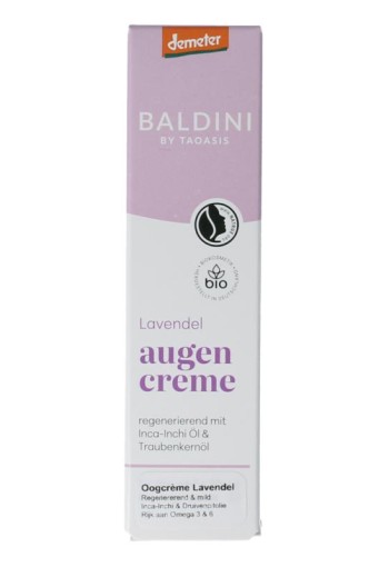 Baldini Oogcreme lavendel regenererend bio demeter (15 Milliliter)