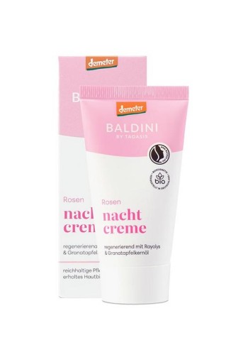 Baldini Nachtcreme rijk rose demeter (50 Milliliter)