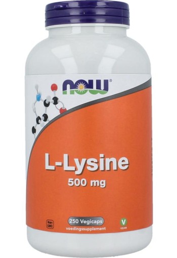 NOW L-Lysine 500mg (250 Vegetarische capsules)