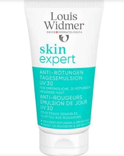 Louis Widmer Skinexpert Anti-Roodheid Dagemulsie UV SPF 30 Zonder Parfum 50ML
