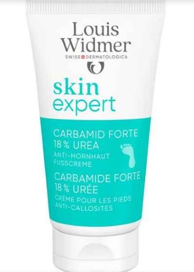 Louis Widmer Skinexpert Carbamide Forte 18 % Ureum Voetencrème Tegen Eelt Zonder Parfum 50ML
