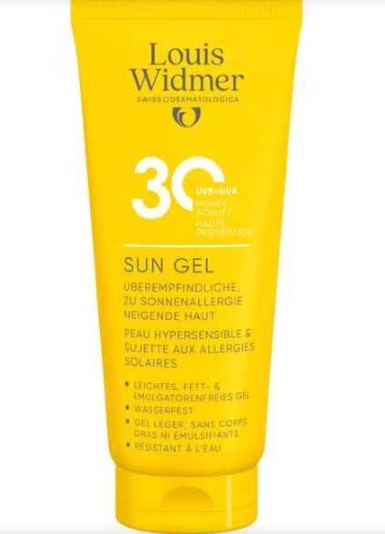Louis Widmer Suncare Sun Gel SPF30 Zonder Parfum 100 ML