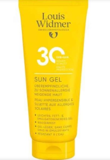 Louis Widmer Suncare Sun Gel SPF30 Zonder Parfum 100 ML