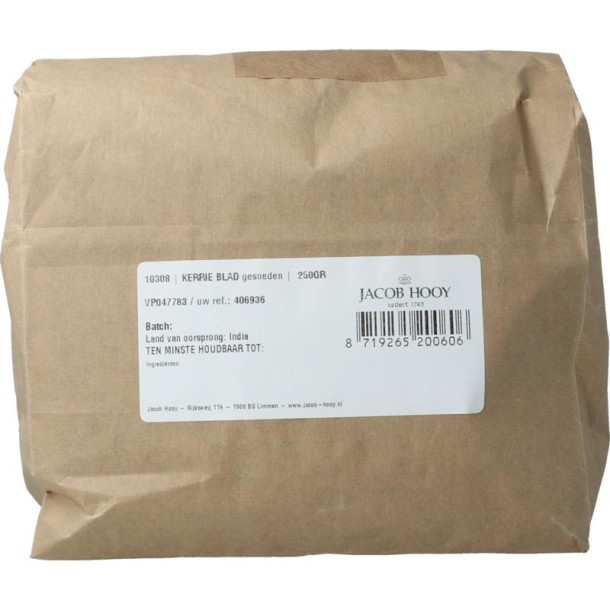 Jacob Hooy Kerrieblad gesneden (250 Gram)