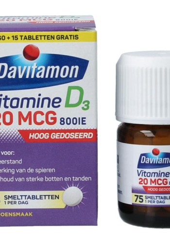 Davitamon Vitamine D 20mg 75 Smelttabletten